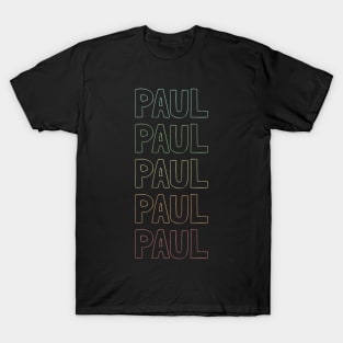 Paul Name Pattern T-Shirt